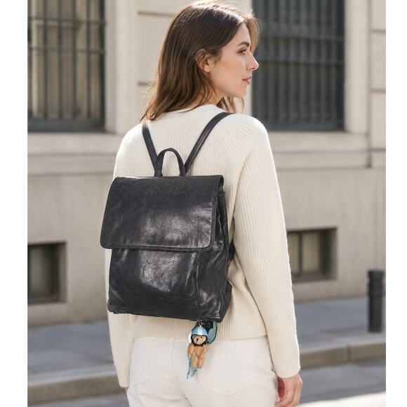 Latico Vintage Black leather backpack main image 6
